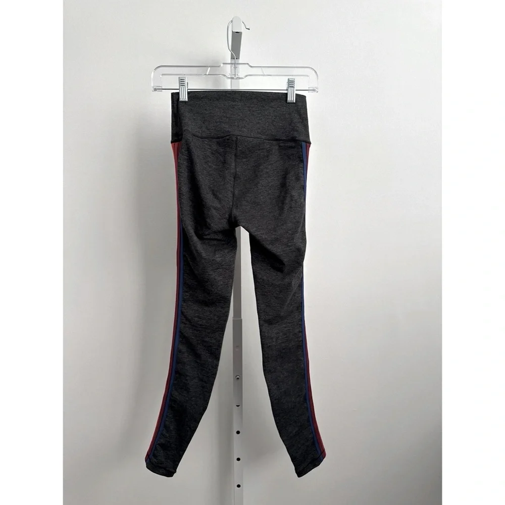 AVIATOR NATION Full Length Hi-Rise 5 Stripe Leggings Charcoal | XS - Picture 5 of 13